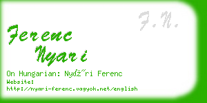 ferenc nyari business card